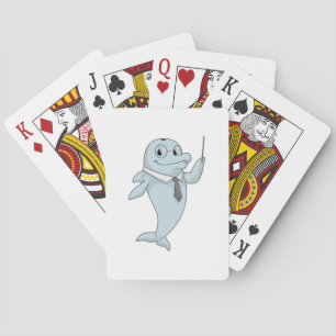 Baraja De Cartas Delfín como profesor con puntero