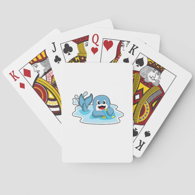 Baraja De Cartas Delfín con waterpolo (Reverso)