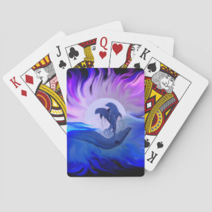 Baraja De Cartas Delfines en la luna