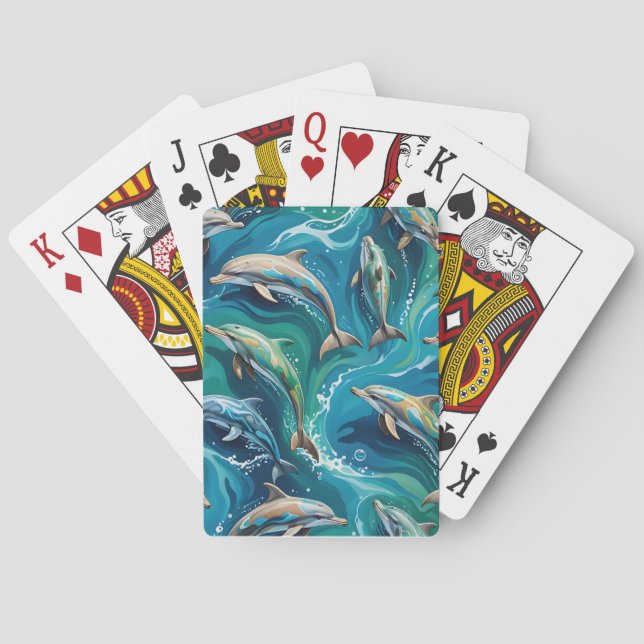 Baraja De Cartas Delfines nadan  (Reverso)
