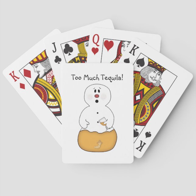 Baraja De Cartas Demasiadas tarjetas de juego de Tequila (Reverso)