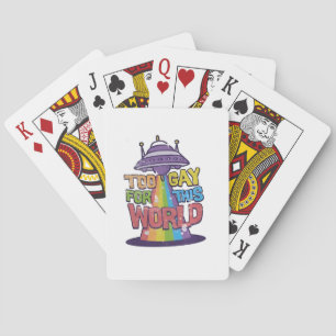 Baraja De Cartas Demasiado gay para este mundo Funny LGBT Alines UF