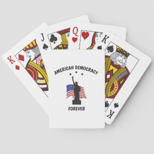 Baraja De Cartas Democracia norteamericana para siempre con bandera