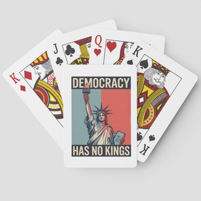 Baraja De Cartas Democracy Has No Kings Liberity Status American (Reverso)