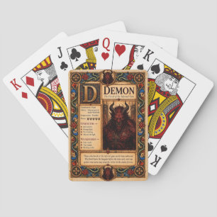 Baraja De Cartas Demonio, Arte de Bestiario Medieval