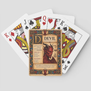 Baraja De Cartas Demonio, Arte de Bestiario Medieval