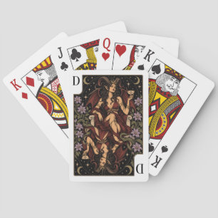 Baraja De Cartas Demonio, Arte del Tarot Estrellado
