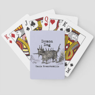 Baraja De Cartas Demonio de Perro Divertido Vintage Lindo