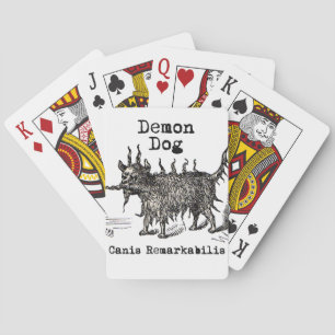 Baraja De Cartas Demonio de Perro Divertido Vintage Lindo