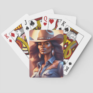 Baraja De Cartas Denim de vaca negra occidental