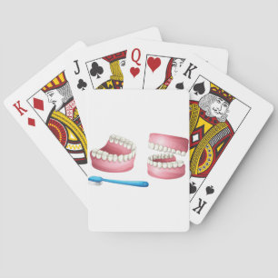Baraja De Cartas Dentaduras Postizas y Cuidados Dentales con Cepill
