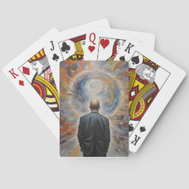 Baraja De Cartas Dentro De La Mente De Un Más Pensador