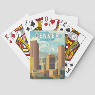 Baraja De Cartas Denver Colorado Viajes Arte Vintage
