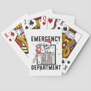 Baraja De Cartas Departamento de Emergencia Skeleton Enfermería Caf