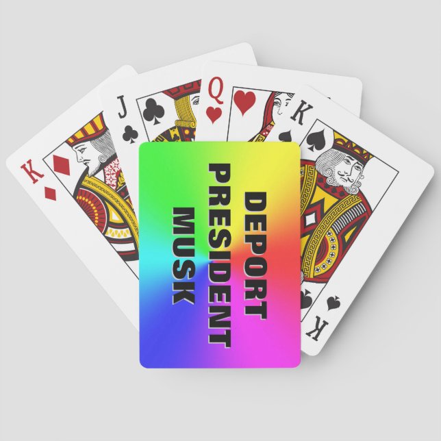 BARAJA DE CARTAS DEPORTE PRESIDENTE MUSK (Reverso)