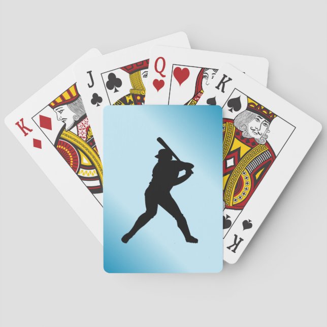 Baraja De Cartas Deportes Blue Batter de Béisbol (Reverso)