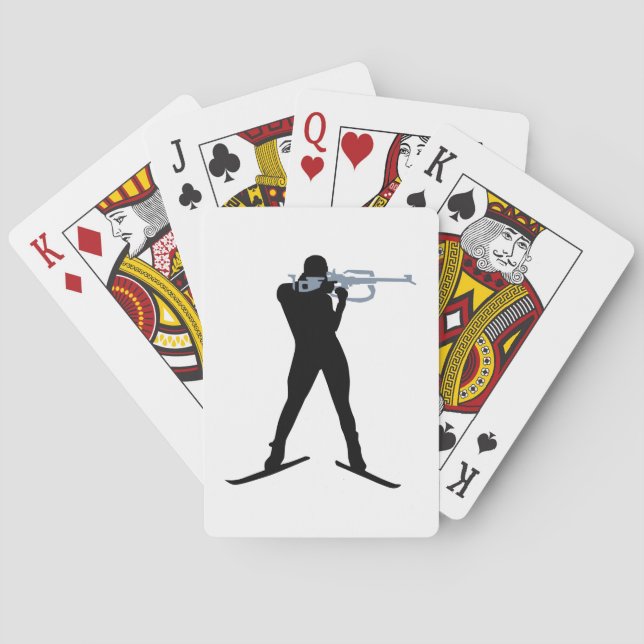 Baraja De Cartas Deportes de biatlón (Reverso)