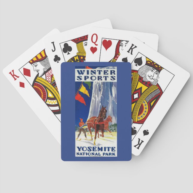 Baraja De Cartas Deportes de invierno en Yosemite PosterYosemite, (Reverso)