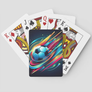 Baraja De Cartas Deportes de velocidad de fútbol ciberpunk futurist