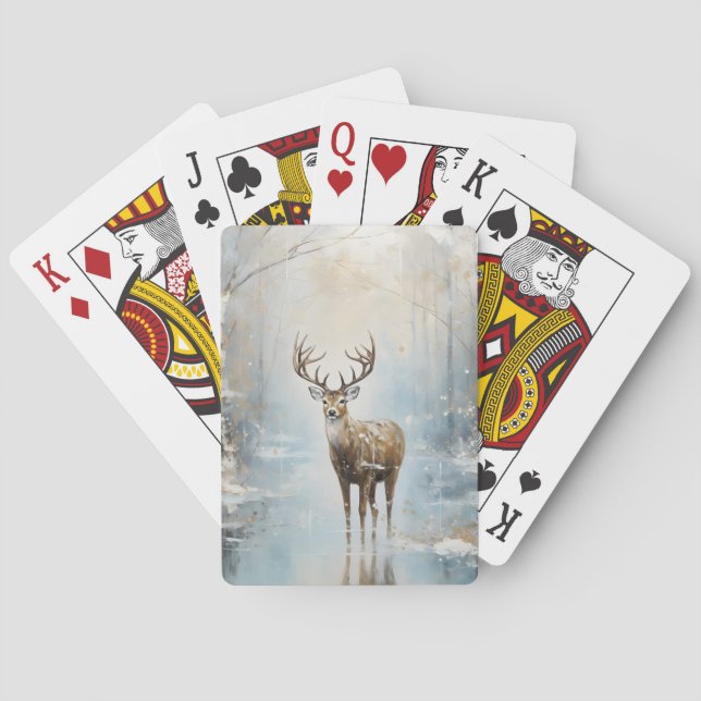Baraja De Cartas Depósito de bosque de bosques congelado (Reverso)