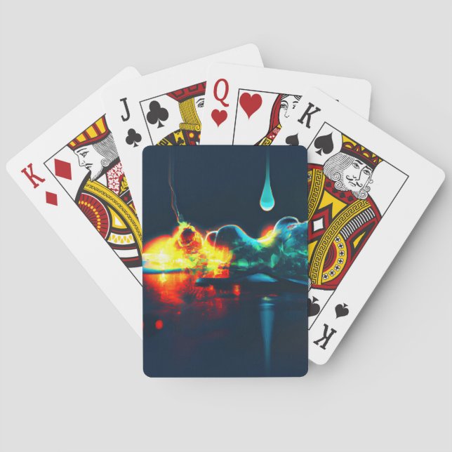 Baraja De Cartas Derivación líquida brillante (Reverso)