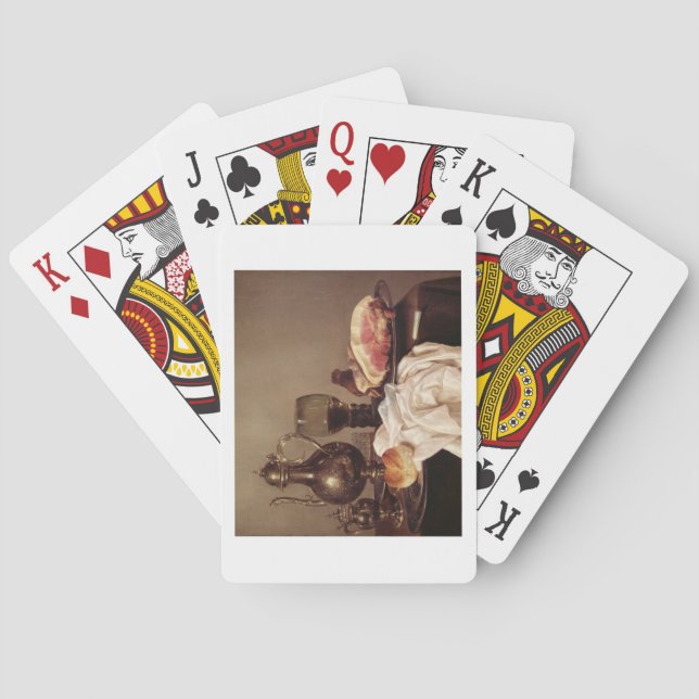 Baraja De Cartas Desayuno con vida (petróleo en el panel) (Reverso)