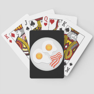 Baraja De Cartas Desayuno de Huevos Fritos y Tocino
