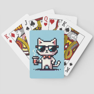 Baraja De Cartas Descanso de café para gato Guay: arte para píxeles
