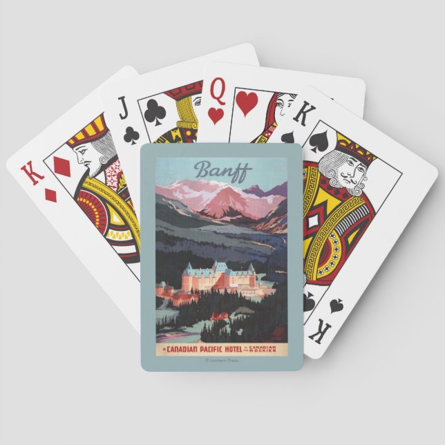 Baraja De Cartas Descripción del poster de Banff Springs Hotel (Reverso)