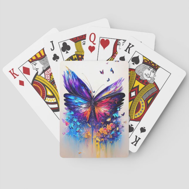 Baraja De Cartas Descubrimiento de mariposa Aventura Naturaleza Pla (Reverso)