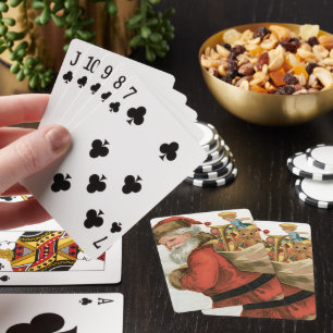 Baraja De Cartas Deseándole Felicidad Navideña por Ellen Clapsaddle