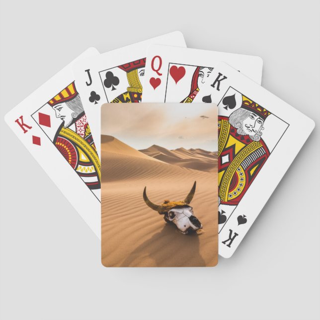 Baraja De Cartas Deserts | Cow Skull Rippled Sand Dunes (Reverso)