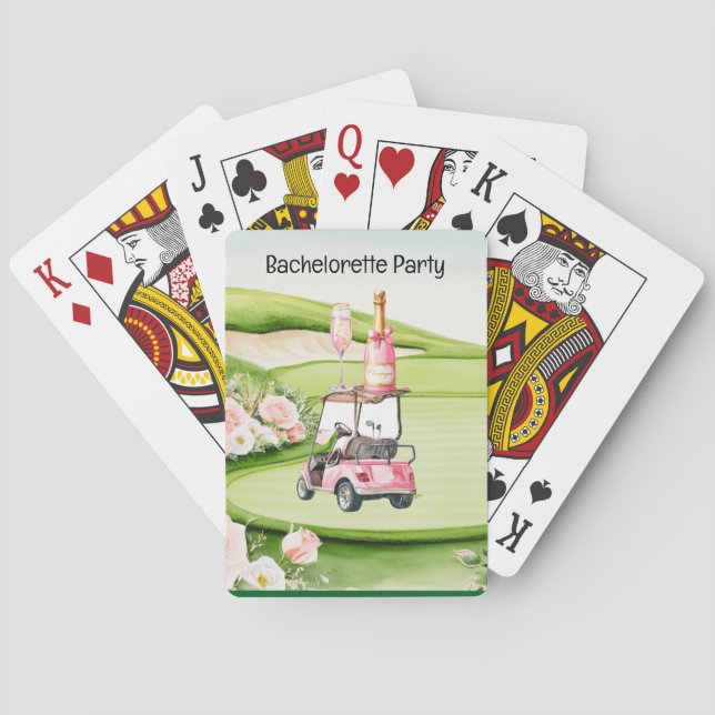 Baraja De Cartas Despedida de soltera de golf para golfista  (Reverso)