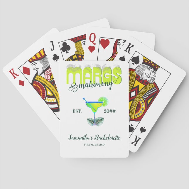 Baraja De Cartas Despedida de Soltera Margs Matrimony Tequila Fiest (Reverso)