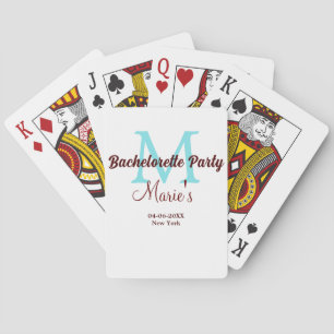 Baraja De Cartas despedida de soltera monograma agregar nombre fech
