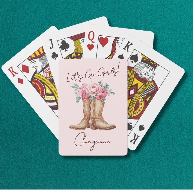 Baraja De Cartas Despedida de soltera occidental Rosa Floral Vaquer (Subido por el creador)
