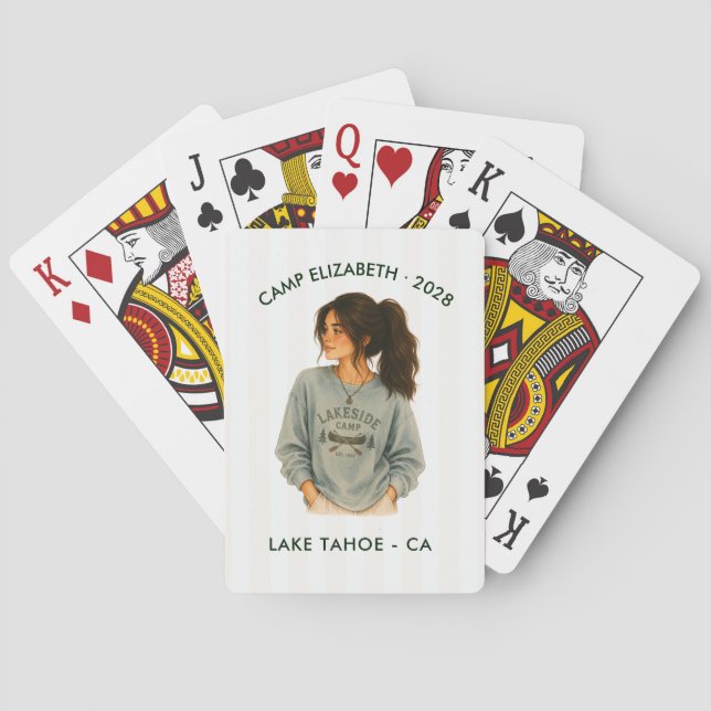 Baraja De Cartas Despedida de Soltera Personalizada Camp Bride a Or (Reverso)
