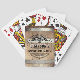 Baraja De Cartas Despedida de Soltero Barril de Whisky Rústico
