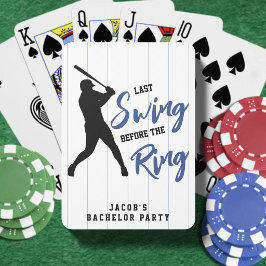 Baraja De Cartas Despedida de Soltero de Béisbol Último Swing Antes