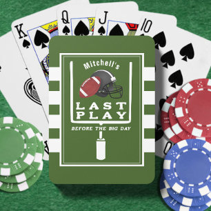 Baraja De Cartas Despedida de soltero de fútbol último juego antes 