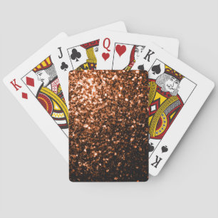 Baraja De Cartas Destellos falsos de cobre marrón naranja bronce