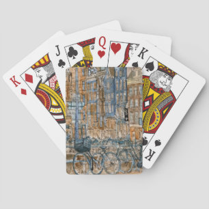 Baraja De Cartas Destinos   Vista de la ciudad de Nueva York en acu