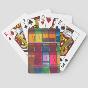 Baraja De Cartas Detalle de edificio comercial multicolor