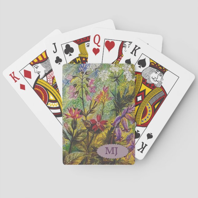 Baraja De Cartas Detalle del jardín de flores (Reverso)