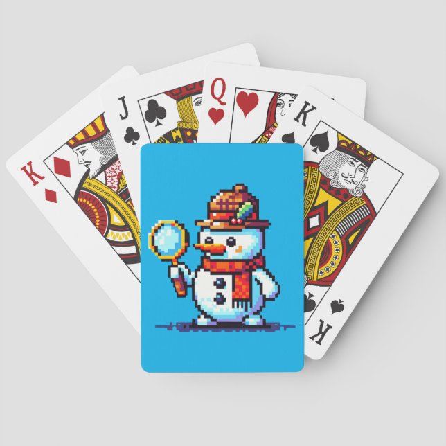 Baraja De Cartas Detective Snowman - Gracioso misterio del invierno (Reverso)
