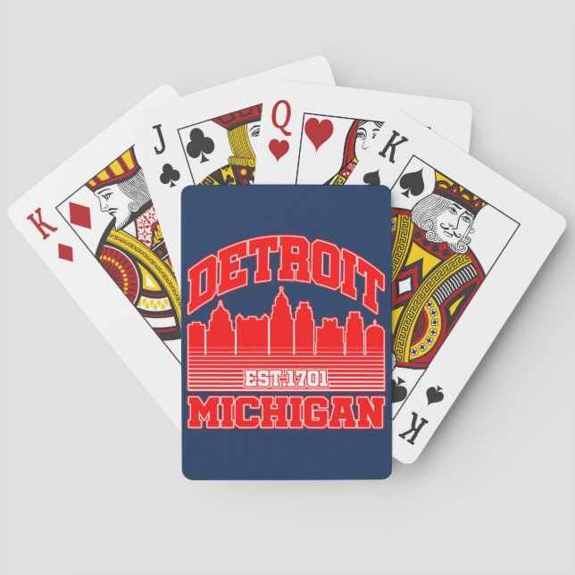 Baraja De Cartas Detroit, Michigan (Reverso)