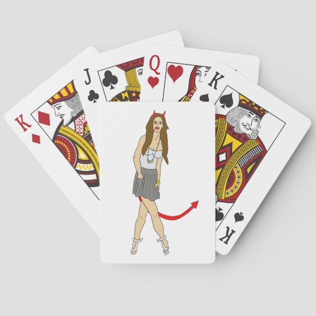 Baraja De Cartas devil girl (Reverso)