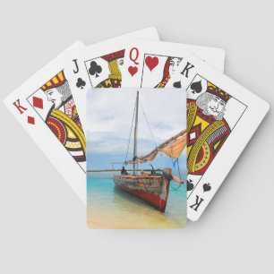 Baraja De Cartas Dhow tradicional, Zanzíbar, Tanzania