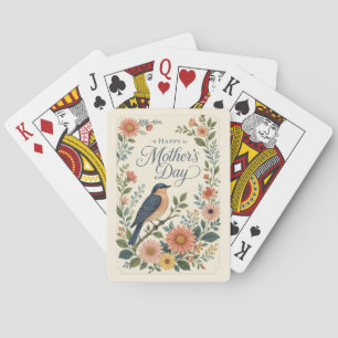 Baraja De Cartas Día de la Madre Jardín de Flores Silvestres de Azu