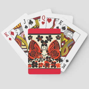Baraja De Cartas Día de las Mariposas Muertas Woodcut (3)